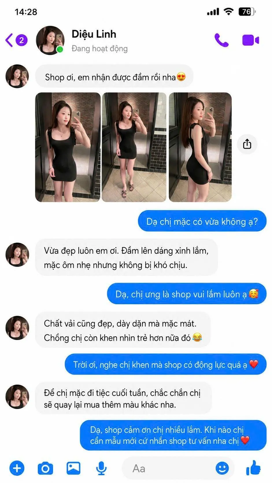 Phản hồi từ Diệu Linh
